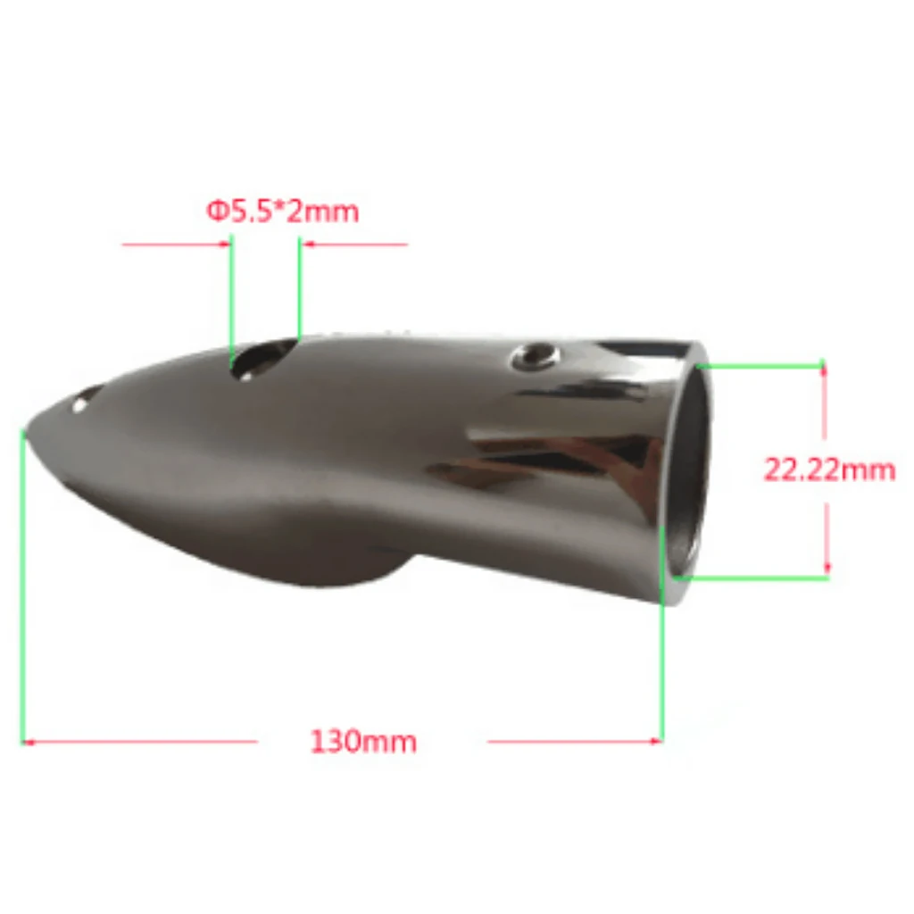 Boat Rail End Fits 7/8'' Tubing 316 Marinegrade Stainless Steel