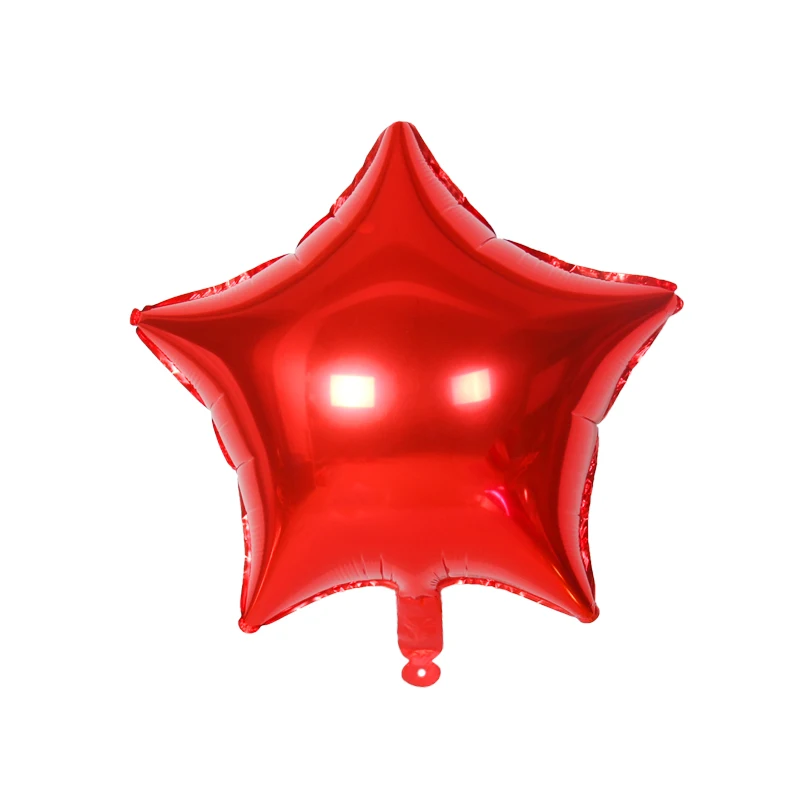 1 шт./лот 18 дюймов пятиконечная Звезда Люминесцентная фольга шары для свадьбы и дня рождения вечерние свадебные рынок отель поставки воздушные шары - Цвет: Red