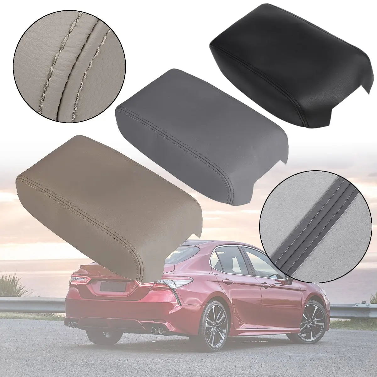 Car Leather Armrest Center Console Lid Cover Fits for Toyota Camry For Toyota Camry 2007 2008 2009 2010 2011/2012 2013