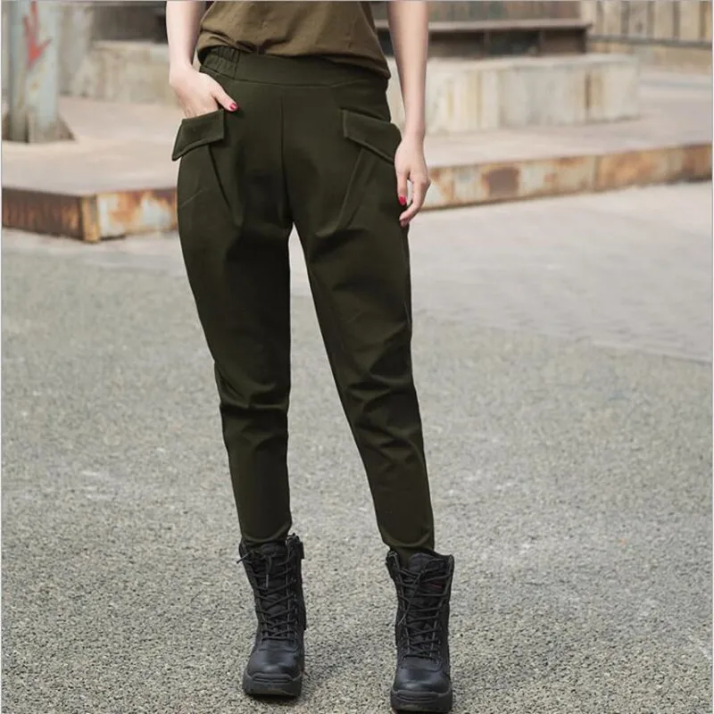 

Harem New Women Vintage Pants Casual Long Trousers Military Tactical Pants Size M-XXXL