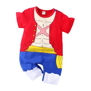 

2020 Spring Summer Baby Boys Girls Short Sleeve Romper Superman Cosplay Infant Cartoon Costume Toddler Body Suit Baby Pajama