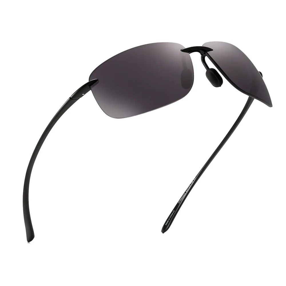 JIM Ultralight Sport Sunglasses for Men Women TR90 Rimless Frame for Running Fishing Cycling Driving_voghion.com
