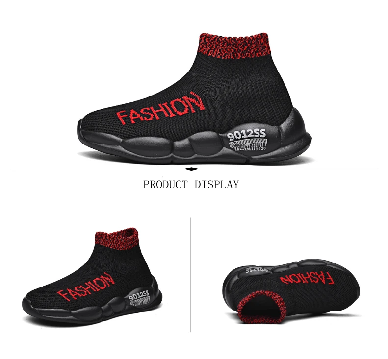 PINSEN 2020 Children Shoes Boys Sneakers Fashion Light Kids Sneakers Mesh Breathable Child Socks Shoes Boys Casual Shoes (9)