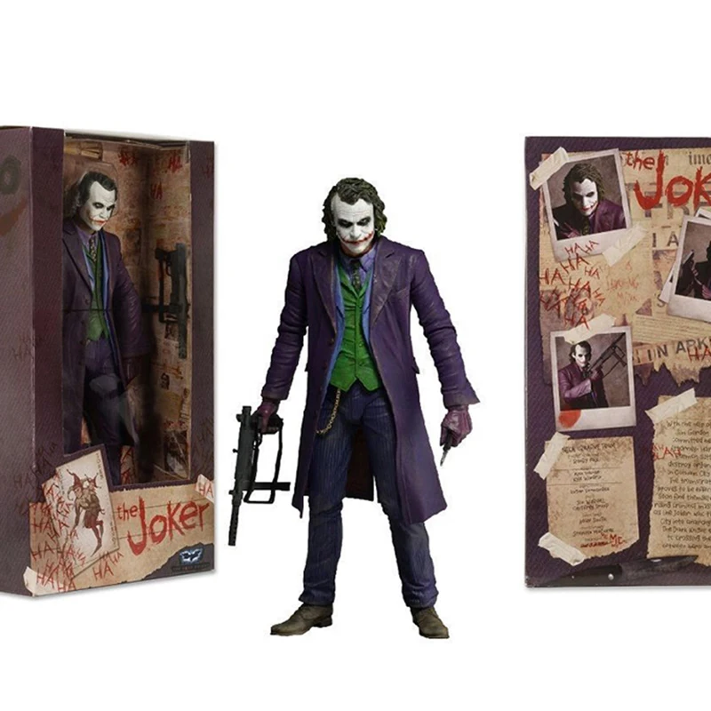 Фигурка Темного рыцаря NECA The Joker Heath Ledger 7 дюймов Игрушечная модель ПВХ подарок для
