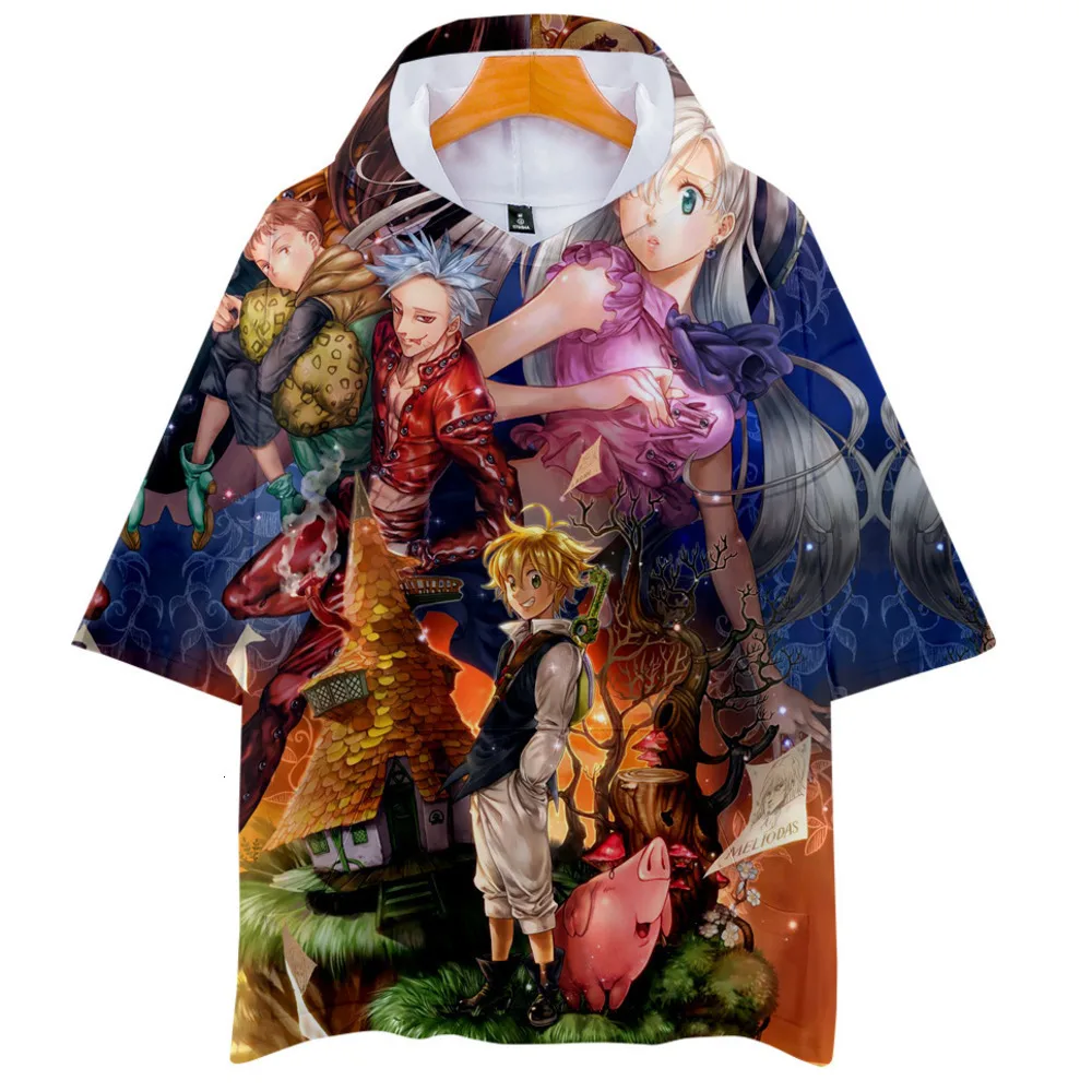 The Seven Deadly Sins 3D принт Забавный аниме футболка Nanatsu No Taizai Harajuku топы оверсайз унисекс повседневное Свободный пуловер