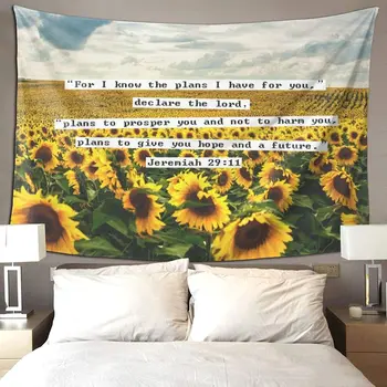 

Art Tapestry Tapestries Beautiful Sunflower Blue Sky Wall Blanket Wall Hanging Decor Tablecloths for Bedroom Living Room Dorm