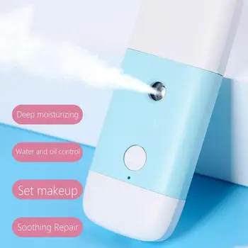 

Mini Portable Mist Sprayer Facial Steamer Moisturizing Beauty Instrument USB Charge Handy Atomization Mister Device Beauty