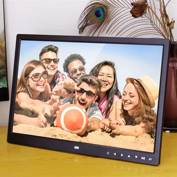 Touch key 15.4 Inch LED Backlight HD 1280*800 Full Function Digital Photo Frame Electronic Album digitale Picture Music Video 1