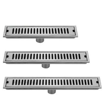

Promotion! Stainless Steel Floor Drain bathroom Shower Floor Long Square Shower Large Floor Drains Odor-Resistant Shower Drain C