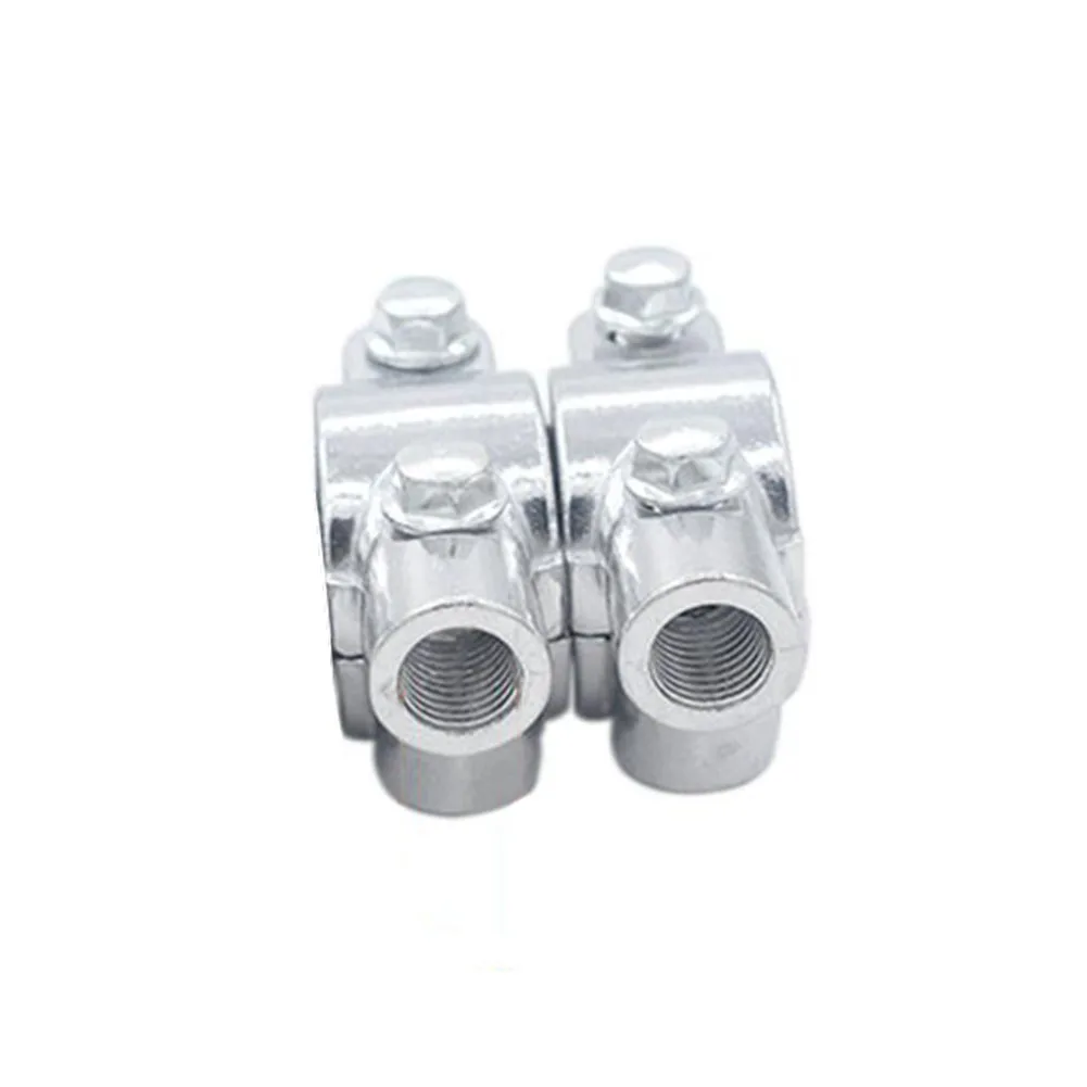 2PCS Bracket Modified Rearview 8/10MM Thread Holder Handle Bar Motorcycle Aluminum Alloy Clamp Adaptor Mirror Mount Accessories