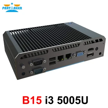 

Fanless Industrial Mini PC Intel Core i3 5005U Windows 10 Pro Rugged ITX Case Small Computer 2 LAN VGA HD DP RS232 RS485