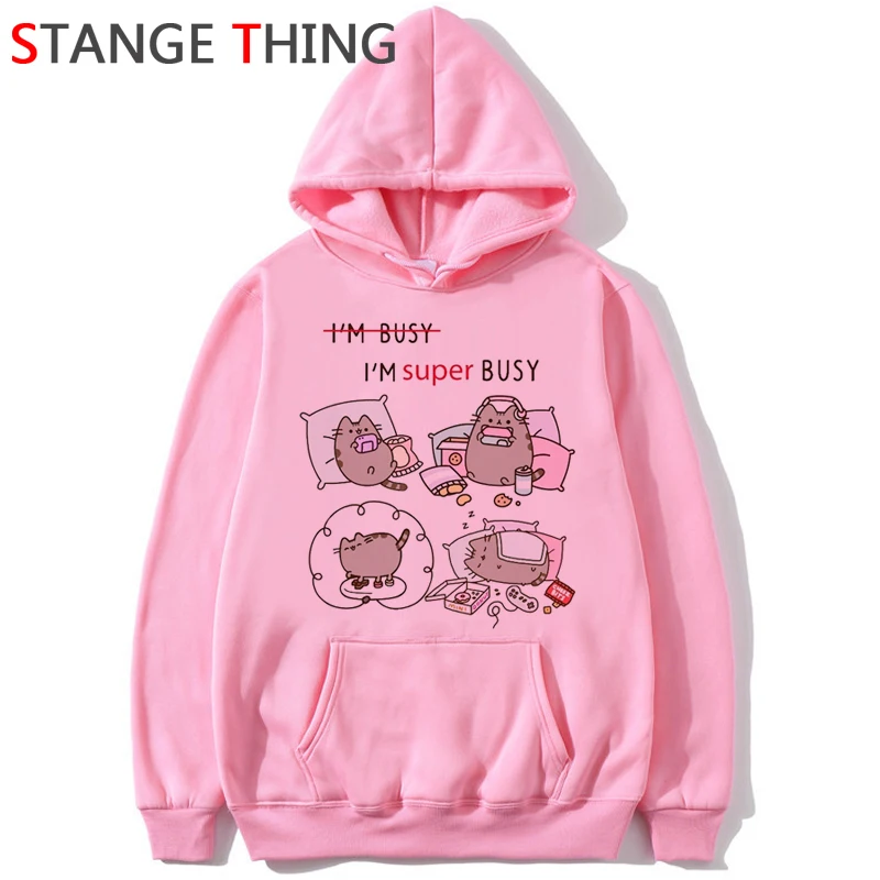 Новинка Pusheen Cat Kawaii Harajuku забавные мультяшные толстовки женские Ullzang милые кошки графическая Толстовка 90s корейский стиль толстовка женская - Цвет: 10229