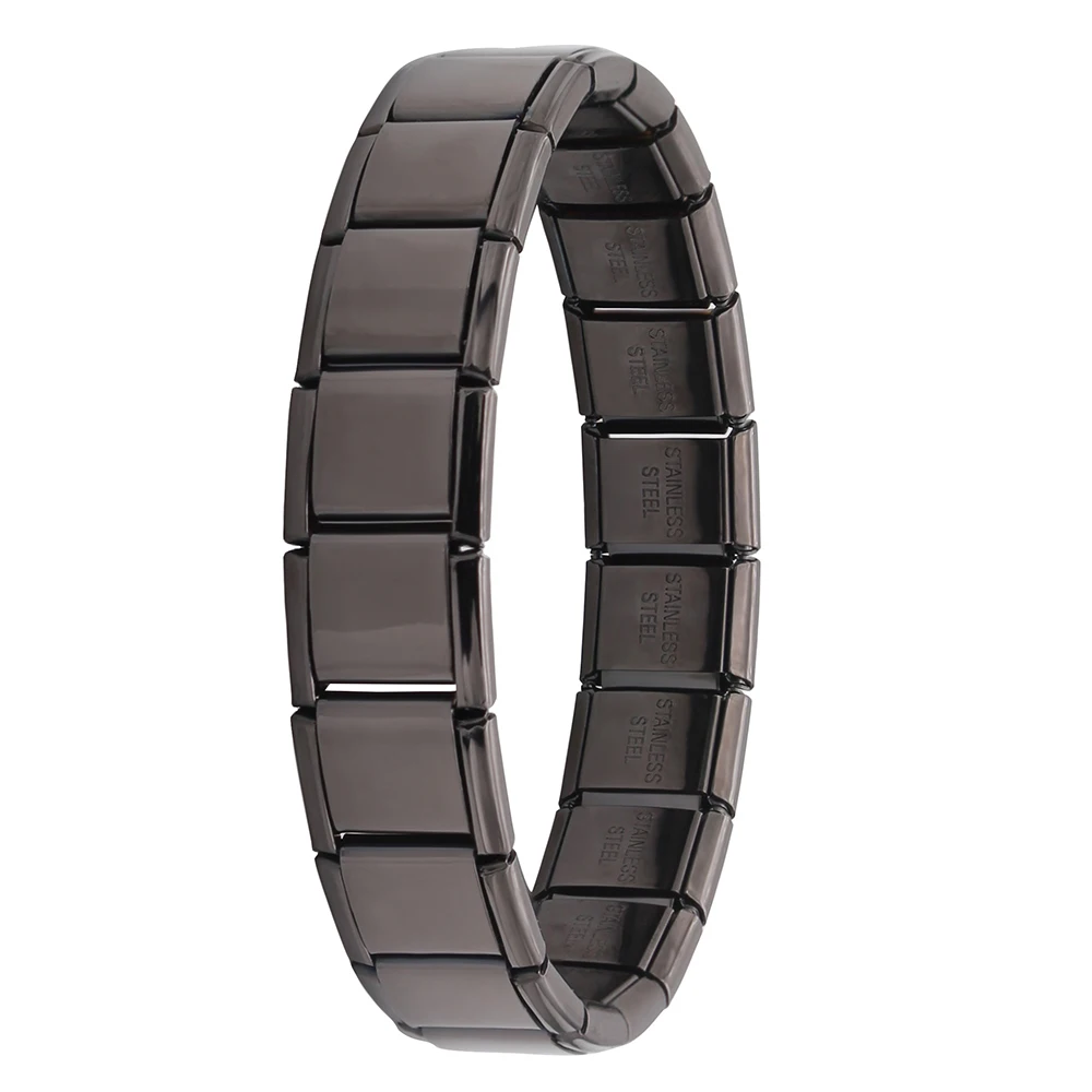 Gray Bracelet Hapiship, новинка, мужская мода,, Маргаритка, китайский характер, шарм, подходит для 13 мм, браслет, серебро, нержавеющая сталь, изготовление ювелирных изделий, DJ172 - Окраска металла: Gray Bracelet