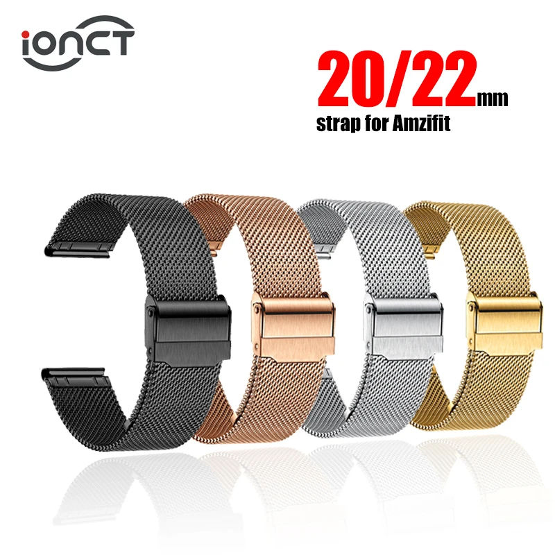 Bracelet-Strap Watchband Pace Huami Amazfit Gtr 42 Metal Ionct for Xiaomi Bips 47-Mm
