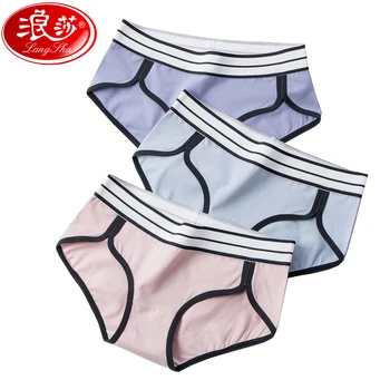 

LANGSHA Women Panties Soft Cotton Sexy Intimates Fashion Female Breathable Underwear Seamless Low Waist Girls Briefs Size L XL