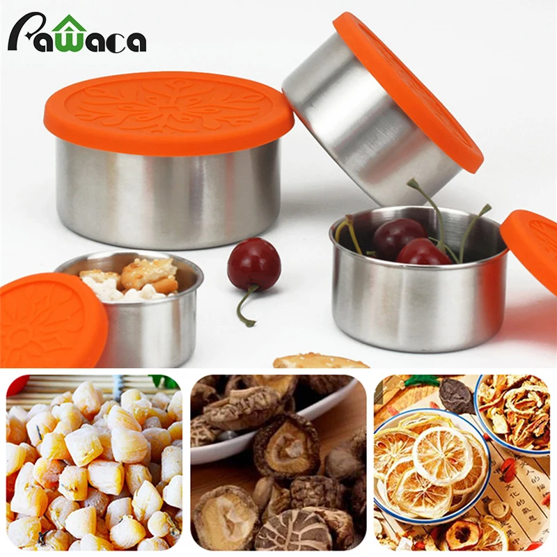 

Lunch Containers, Reusable Dip Tin, Spill Proof Box, Metal Snack Container,Bento Box, Containers,Snack Pot For Kids Spill Proof