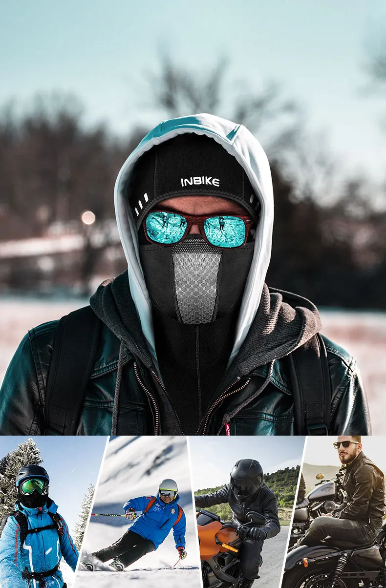 Теплая Зимняя Маска для лица, теплые флисовые лыжные головные уборы, Спортивная тренировочная маска на половину лица, маска для шеи, теплая маска для сноуборда, велосипедная шапка для горного велосипеда