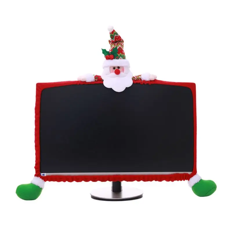 Santa Claus Рождество компьютер ноутбук ЖК-экран монитор крышка протектор декор для 19-27in - Цвет: Santa Claus
