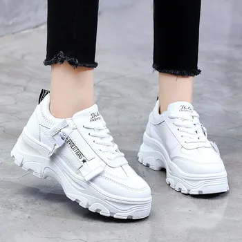 

2019 Autumn Dad Shoe Woman Trend Flange Small White Shoes Ulzzang Sneakers