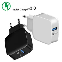 Для быстрой зарядки 3,0 QC 3,0 USB Turbo настенное быстрое зарядное устройство для SAMSUNG Note 8 S9 S8 Plus HUAWEI P9 mate 20 для LG для iphone