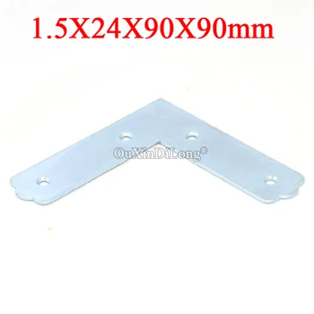 

BRAND NEW 40PCS Metal Flat Corner Braces L Shape Furniture Connecting Fittings Frame Board Bracket Fastener Parts 1.5X24X90X90mm