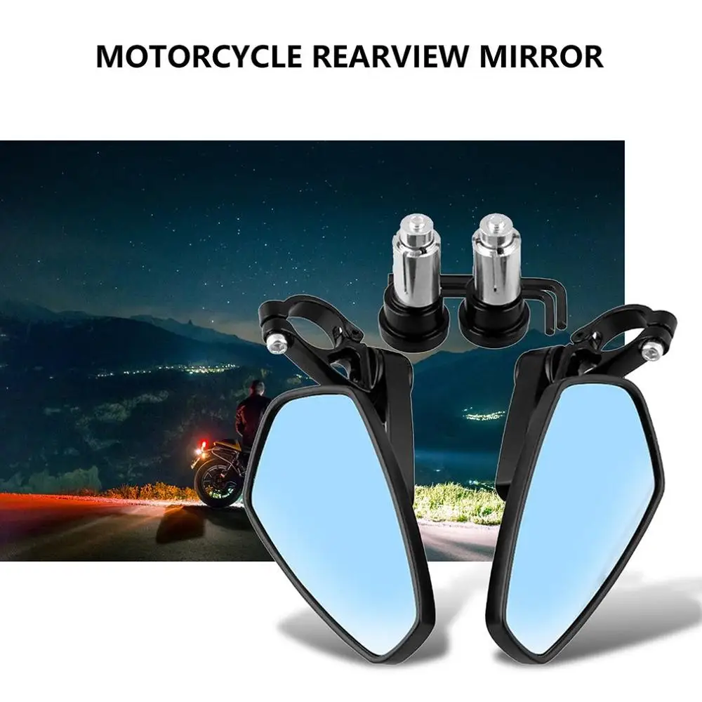 Мотоцикл модифицированное зеркало заднего вида для Honda Для Kawasaki Для Yamaha Универсальный 22 мм Обратный ЧПУ-зеркало заднего вида