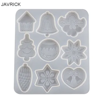 

Crystal Epoxy Resin Mold Christmas Listed Pendant Silicone Mould DIY Making Tool Navidad