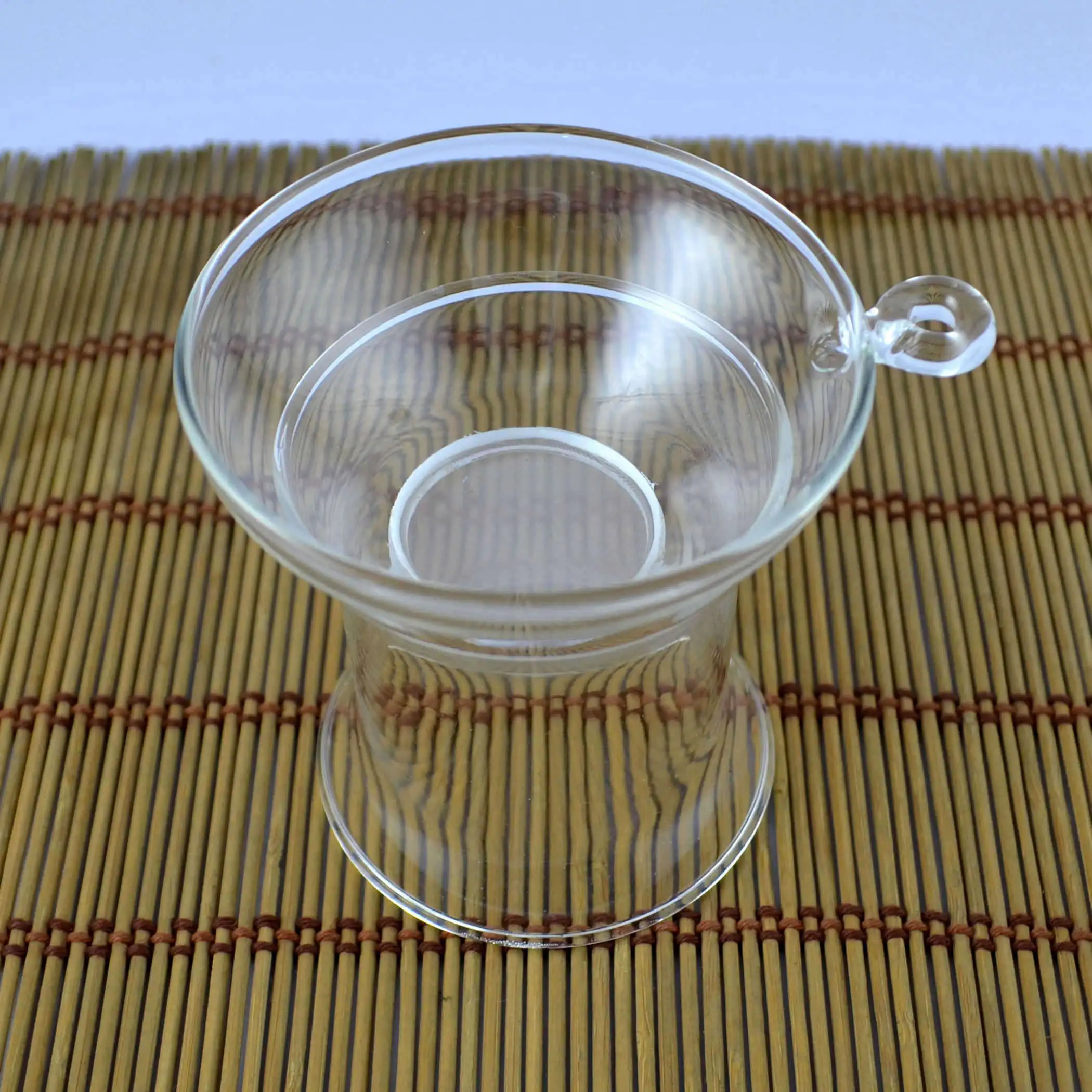 1x 10in1 Kung fu Glass Tea Set-Heat-Resisting Glass Gaiwan Tea Pot + Strainer + Pitcher Chahai +6 CoffeeTea Cups Bamboo Tray