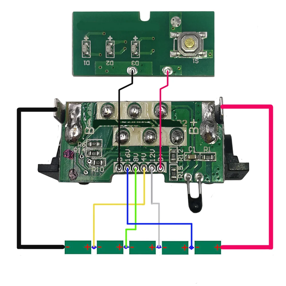 5*21700 DCB200 Li-Ion Batterie Kunststoff Fall PCB Lade Schutz Platine Box Shell Für Dewa lt 18V 20V 4Ah Lithium-Tool – Detail 5