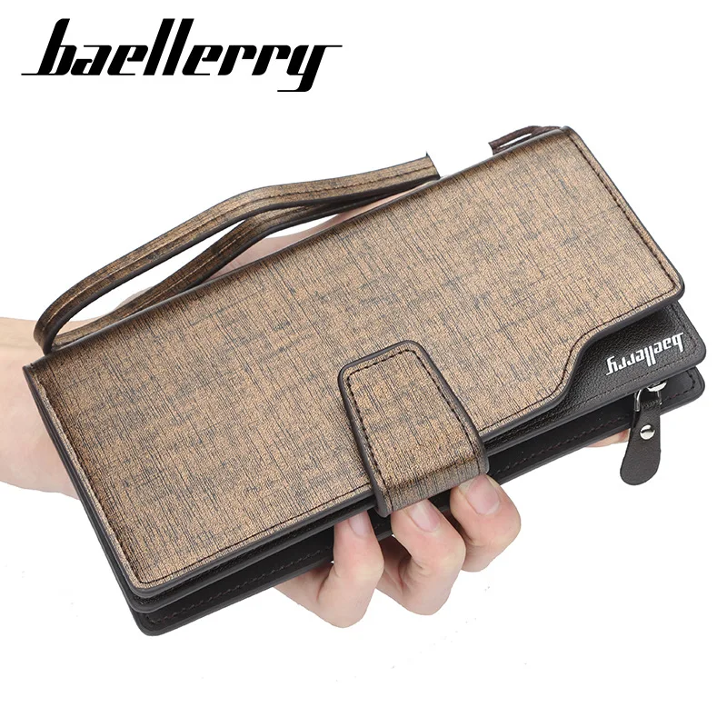 Baellerry Silver Men Wallets Top Quality PU Leather Wallet For Men Card