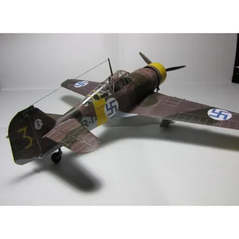 

German Fokker D.XXI fighter paper model 1:33 aircraft model manual DIY