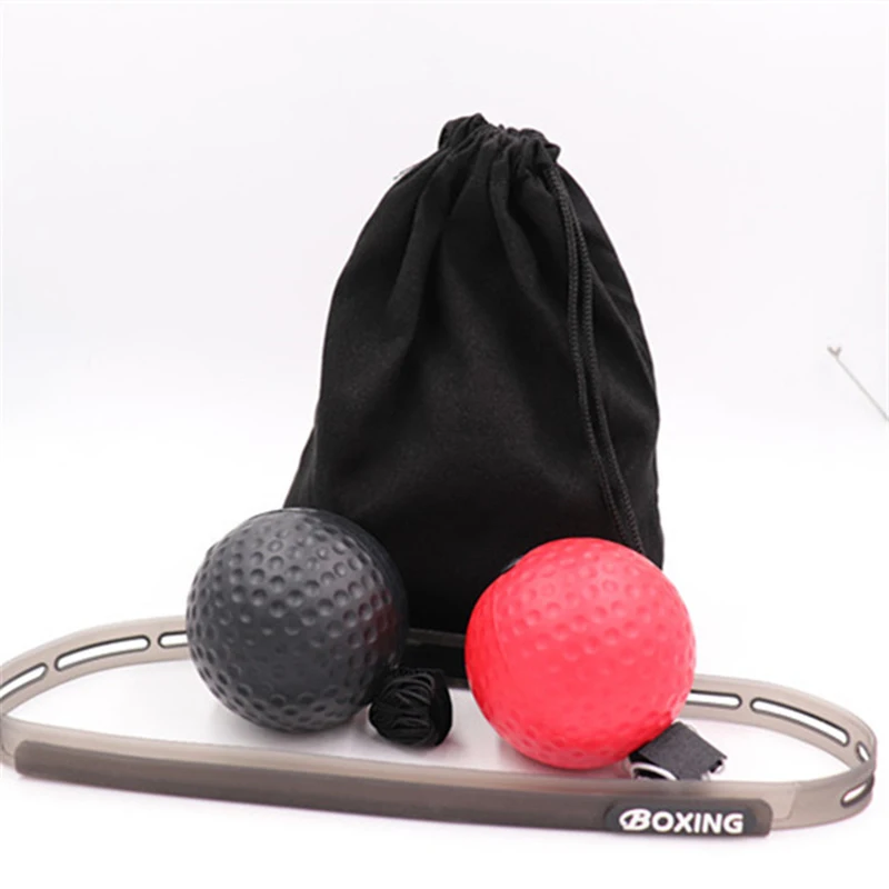 Fight Ball With Head Band For Reflex Speed MMA Training Boxing Punch Exercise Muay Thai Fight Ball Red/Black/Yellow