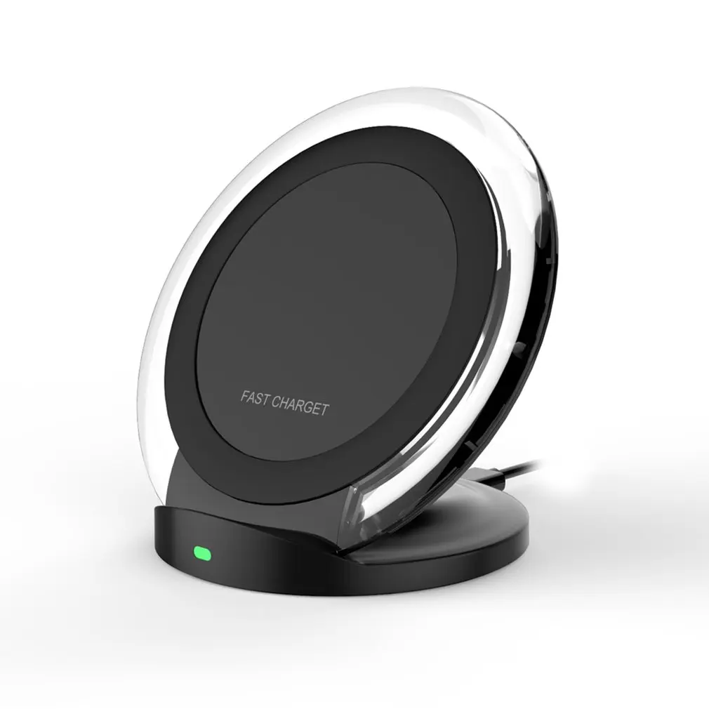 

New QX810F 10W Vertical Transparent Frame Bracket Fast Wireless Charger