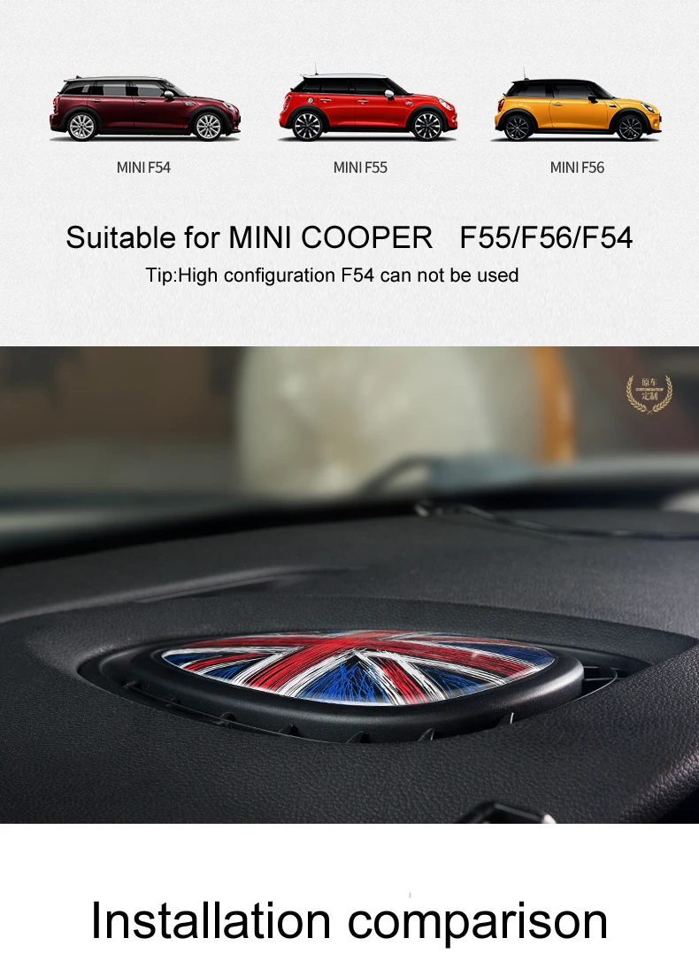 Юнион Джек центр воздуха выход 3D Специальный чехол Защитная Наклейка для MINI COOPER F54 F55 F56 Clubman интерьерные аксессуары