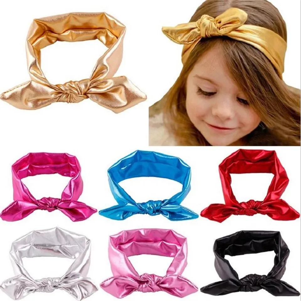 

Повязка на голову из искусственной кожи с бантом в Корейском стиле для новорожденных детей