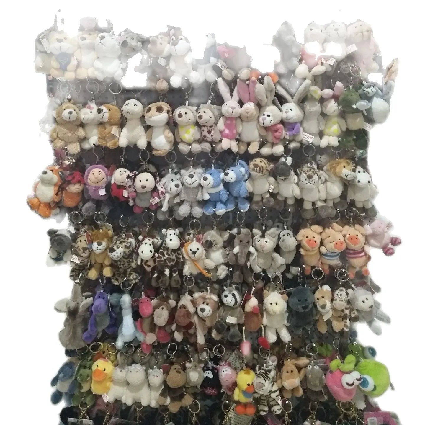 Plush Keychain 10cm Plush toy pendant Dinosaurs sloths giraffes rabbits hippos monkeys lions orangutans Pigs koalas Key chain