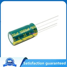 

FlashingGoldUniverse 35V 1000UF 1000UF 35V power supply special high-frequency crystal 100pcs Size:10*20MM New