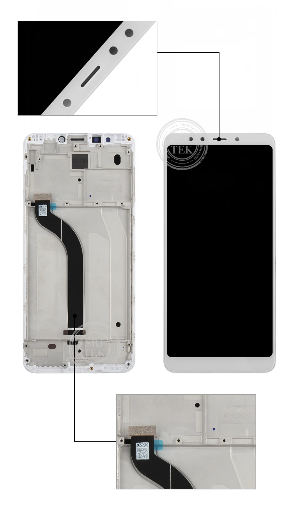 Srjtek для Xiaomi Redmi 5 ЖК-дисплей Матрица сенсорный экран сенсор дигитайзер полная сборка Рамка для Xiaomi Redmi 5 дисплей MDG1