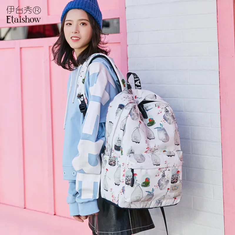 New Waterproof Composite Backpack Student Bag Women Leisure Printed Backpack