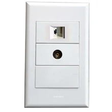 Настенная пластина с RJ45+ ТВ портами Белая настенная Лицевая панель CAT5 Cat5e Cat6 Ethernet сеть RJ45 кабель