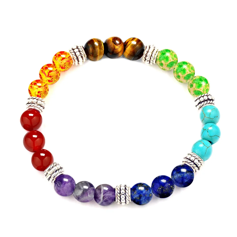 Rotes Granat-Armband – Natürliche Heilsteine, Dehnbar, Für Männer & Frauen, 7 Zoll