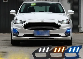 

Fast delivery Led daytime running lights+moving turn signal+blue night mode+remote control for Ford mondeo 2018-2019