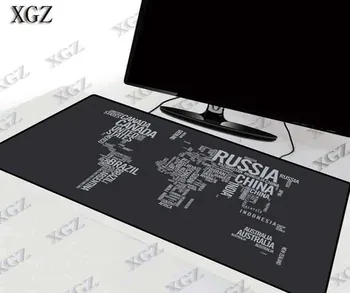 

XGZ World Map Speed Locking Edge Large Natural Rubber Mouse Pad Waterproof Game Desk Mousepad Keyboard Mat for CSGO Dota LOL XXL