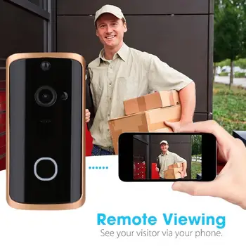 

WiFi Door Bell IR Night Vision Home Security Motion Detection Intercom Two Way Audio Visual Doorbell Smart Video Doorbell