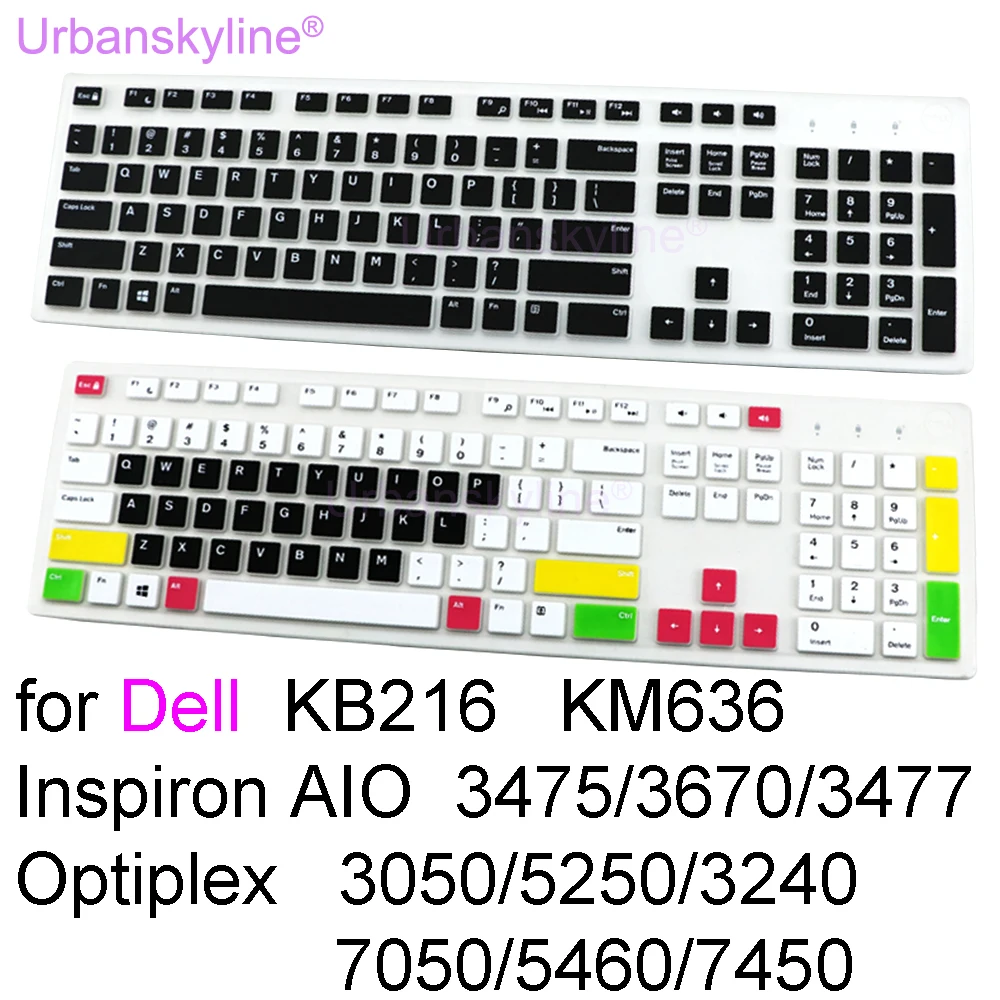 Cover Tastiera Per Dell Kb216 Km636 Kb216T Inspiron Aio 3475 3670 3477 Optiplex 5250 3050 All In One Pc Desktop Protector Skin