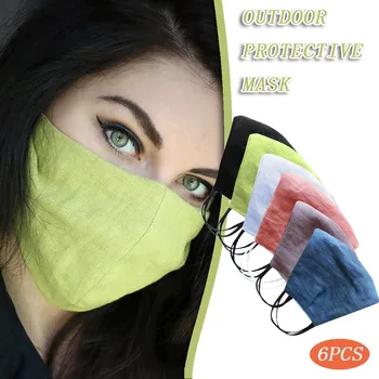 

6PC Disposable Facemask Scarf Unisex Elastic Ear Loop Disposable Mouth-muffle Dustproof Windproof Face Cover Máscara