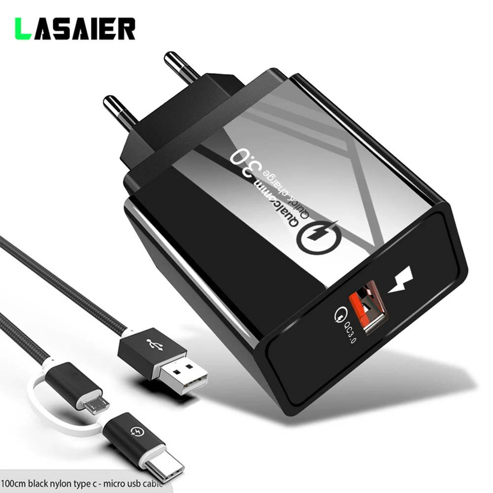 Портативный Quick Charge 3 0 18W QC 4 быстрое зарядное usb-устройство мобильный кабель для