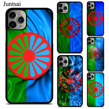 

Juntsai Gypsy Romani Roma Flag Phone Case For iphone 11 Pro Max X XR XS Max 6 6s 7 8 Plus 5 SE Rubber Cover