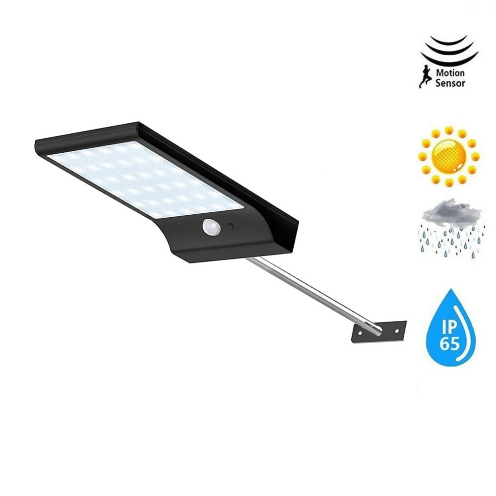 

Outdoor LED Solar Power Street Wall light PIR Motion Sensor Garden Security Lamp Waterproof metal pole garage spot floodlight