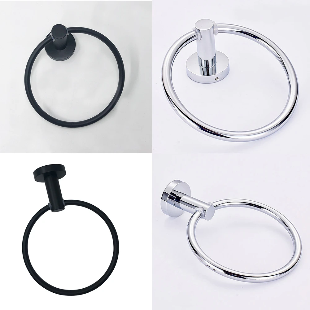 Ручное кольцо для полотенец держатель черный белый настенные аксессуары ванной